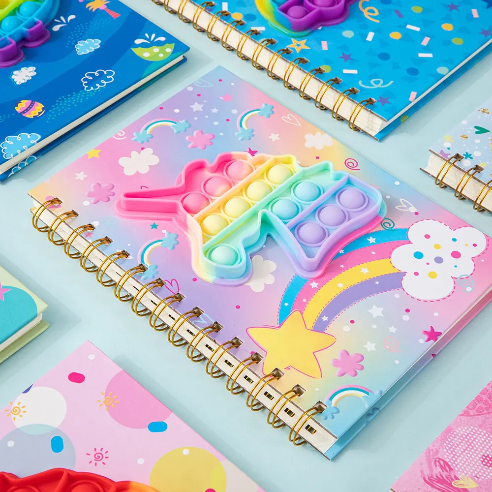 Nieuwe Pop Het Schoolbenodigdheden Leuke Notebook Soft Touch Memo Pad Pop Het Dagboek Gift Set Voor Meisjes
