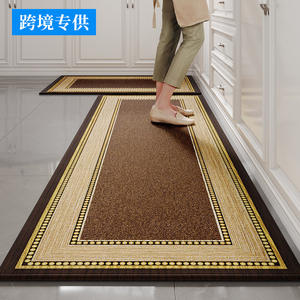 Tapis de cuisine Annie rectangulaire en bambou et coton avec base en caoutchouc antidérapante, absorbant l'huile, résistant à l'eau et aux taches, tapis d'entrée - Product Image 2