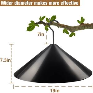 Déflecteur d'écureuil en plastique enveloppant la protection de poteau de mangeoire d'oiseau pour le jardin extérieur - Product Image 2