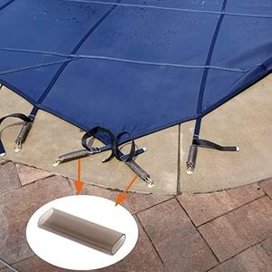 Manchons de protection pour couverture de piscine Swimcare, 34 mm x 37 mm x 145 mm, en vinyle, ronds, transparents, lot de 5 - Product Image 3