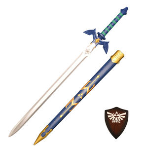 Épée en acier véritable, version métallique, Lame blanche non affûtée 1:1, Épée du Maître de la Légende de Zelda, Épée d'Exorcisme Skyward avec gravure - Product Image 6