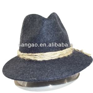 Venta al por mayor mezcla de hombres negros cotillon sombreros fiesta fieltro sombreros Fedora estilo lana 100% fieltro de lana o piel fieltro conejo pagamos arancel - Product Image 2