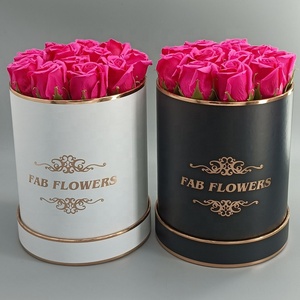 2022 Rose gold black round flower rose box/preserved flower box