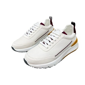 Running Versatile Trendy Stylish Men's Genuine Leather Casual Low-top Clunky Sneakers Breathable Lace-<b>up</b> Shoes - Product Image 5