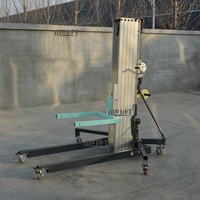 3.5m 5m 6.5m 8m Manuel Tip Alüminyum Kaldırma Platformu 300kg Kapasiteli Elle Çalıştırılan Lift
