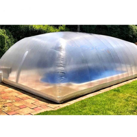 Couverture de piscine gonflable transparente sur mesure à prix réduit, grande dôme transparente avec support de tuyau