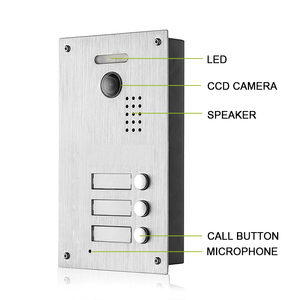 4.3 inch có dây Video <span class=keywords><strong>intercom</strong></span> chuông cửa hệ thống tầm nhìn ban đêm không thấm nước 1 máy ảnh 3 màn hình căn hộ chuông cửa Điện thoại chuông Kit - Product Image 3