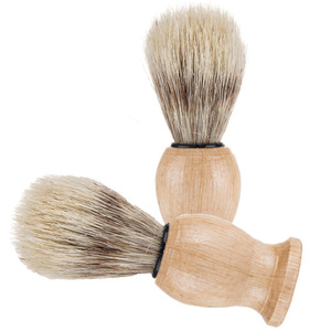 Brosse à barbe en bois massif avec poils en nylon de 5 cm de longueur pour les soins du visage et l'entretien de la barbe - Product Image 5