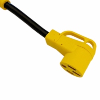Adaptor Listrik RV Self-Locking 1430P ke 1450R STW 30 Amp hingga 50 Amp, Kabel Ekstensi Generator