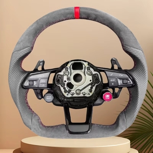 Volant sport en cuir pour A3 A4 A5 A6 C6 C7 A7 R8 <span class=keywords><strong>RS</strong></span> 3 4 5 S3 S4 S5 6 <span class=keywords><strong>7</strong></span> Q3 Q5 Q7 - Product Image 5