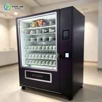 Équipement commercial de distribution automatique de boissons et de collations pour stocker les boissons en bouteille froides et les collations emballées