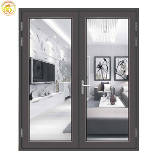 Portes battantes en verre modernes personnalisées avec double vitrage pour les balcons d'appartements - Product Image 4
