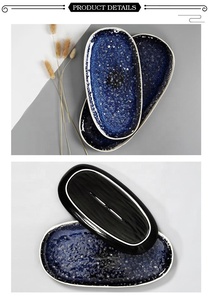 Restaurant écologique dîner utilisation quotidienne porcelaine plaque ovale avec <span class=keywords><strong>2</strong></span> tailles - Product Image 4