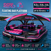 Îlot flottant gonflable haut de gamme pour canapé, bar, espace de détente, idéal pour lac, complexe hôtelier, plage, parc aquatique, location, vente en gros, export B2B