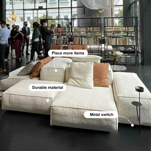 Muebles minimalistas italianos para sala <span class=keywords><strong>de</strong></span> estar, <span class=keywords><strong>módulo</strong></span> DIY <span class=keywords><strong>de</strong></span> configuración múltiple, sofá <span class=keywords><strong>de</strong></span> diseño combinado - Product Image 5