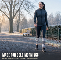 Manchons de compression thermiques tricotés pour mollets, pour la course et les sports d'hiver en extérieur, usine OEM ODM