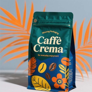 Emballage personnalisé Mopp, sac à café <span class=keywords><strong>Movenpick</strong></span> à huit soudures latérales, impression numérique, sachets en plastique refermables pour café de qualité supérieure - Product Image 2