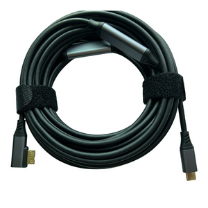 Câble de données d'attache de photographie à angle droit orange haute visibilité OEM de haute qualité de 32 pieds 10 m <span class=keywords><strong>USB</strong></span>-C à Micro-B - Product Image 1