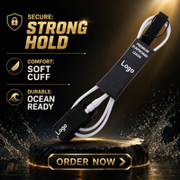 Laisse de surf haute performance en néoprène de 5 mm avec double pivot flexible en acier inoxydable, cordon de jambe unisexe pour planche de SUP
