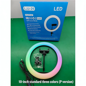 Anneau lumineux LED de 10 pouces pour photographie, lampe d'appoint pour selfie, idéal pour <span class=keywords><strong>YouTube</strong></span>, TikTok, vidéo et diffusion en direct - Product Image 1