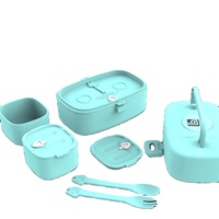 Boîtes à lunch pour enfants de haute qualité avec logo personnalisable Solution d'emballage alimentaire pour la rentrée en plastique sans BPA à 3 compartiments