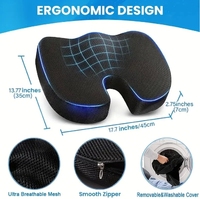 Hémorroïdes coussin bureau voiture chaise soulagement de la pression mousse à mémoire voiture confort assis coussin de siège pour le soulagement de la douleur du coccyx