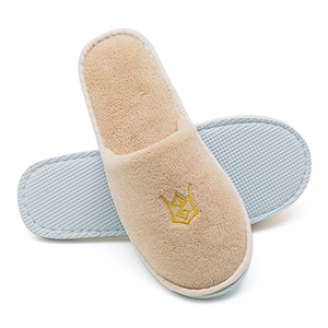 Zapatilla de lujo con logotipo personalizado de OEM, zapatillas suaves de baño desechables lavables con punta abierta blancas baratas para hoteles - Product Image 3