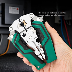 Alicates Pelacables Multifuncionales <span class=keywords><strong>de</strong></span> Acero Inoxidable con Mango <span class=keywords><strong>de</strong></span> Agarre Suave para Electricistas, para Pelar, Cortar y Medir Cables - Product Image 3