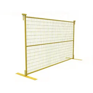 6 ayak x10 feet kullanılmış inşaat açık hareketli serbest duran kanada geçici çit panel satılık