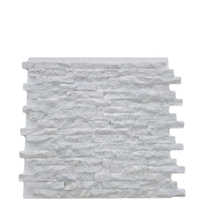 2025 Panneau de revêtement mural en pierre naturelle de marbre blanc de Carrare, carreaux à face brisée, moderne, pour extérieur et intérieur, ignifuge