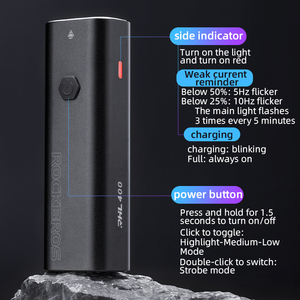 ROCKBROS Đèn Xe Đạp Đèn Báo Trước Xe Đạp Chống Nước Sạc Được USB 400 Lumens Đèn Xe Đạp Điện Thông Minh - Product Image 5