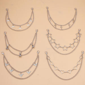 European Style Women Bag <b>Chain</b> Alloy Heart Butterfly <b>Cross</b> Star Pendant Decorative <b>Chain</b> For Handbag Accessory - Product Image 1