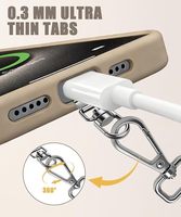 Cordon de téléphone portable de luxe haut de gamme en acier inoxydable ultra-fin avec clip, chaîne de suspension en métal et autocollant anti-perte pour tablette/téléphone portable