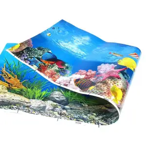 卸売70cmマルチサイズ30 ~ 80cm人気水族館ステッカー水槽厚く背景紙接着剤3D絵画