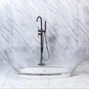 透明树脂浴缸亚克力透明经典独立式浴缸