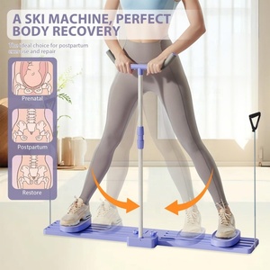 Appareil de fitness électrique pliable pour ski, sans accoudoirs, avec fixation pour les jambes, construction en acier, pour l'exercice des muscles des cuisses et du plancher pelvien, avec affichage LED du temps - Product Image 4