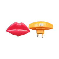 Veilleuse miniature OEM GL-W051, interrupteur, ABS, cadeau, forme de bouche, dessin animé, veilleuse à brancher, design élégant, veilleuse pour enfants