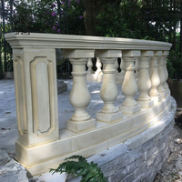 Colonne d'escalier romaine carrée française décorative BLVE, designs de balustrades, balustrade de balcon en marbre blanc
