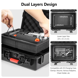 Estuche Rígido de Doble Capa de Gran Capacidad para Accesorios de Cámara de Acción para Insta 360 X5/X4/X3, Venta Caliente - Product Image 5