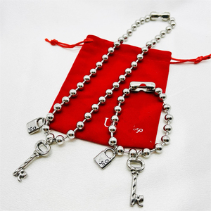 Collier et Bracelet HC Ask for <span class=keywords><strong>U</strong></span> Catalog <span class=keywords><strong>N</strong></span> Bead <span class=keywords><strong>De</strong></span> <span class=keywords><strong>50</strong></span>, Bijoux <span class=keywords><strong>de</strong></span> Mode, Marques <span class=keywords><strong>de</strong></span> Bijoux, Collier, Bijoux, Serrure, Amour, Clé, Cœur - Product Image 3