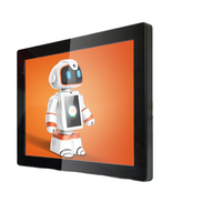 Moniteur mural industriel de 15, 17 et 19 pouces avec haut-parleur intégré, écran tactile capacitif, panneau PC étanche IP65