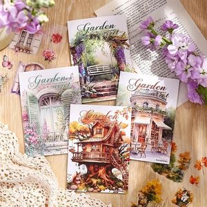 Ensemble de 20 autocollants personnalisés en PET, série <span class=keywords><strong>Secret</strong></span> Garden, fleurs pour journal intime et décorations papier - Product Image 3