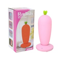 Kawaii enfants veilleuse avec 3 Modes d'éclairage gradation décoratif radis lampe De Table Lumière De Nuit intérieur chambre lumière décoration