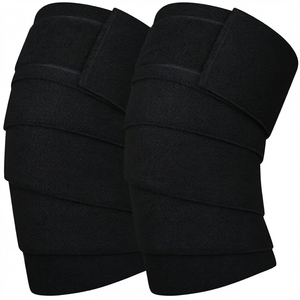 Elastic Weight Lifting <b>Knee</b> Wraps Heavy Duty <b>Knee</b> <b>Support</b> <b>Straps</b> for Squats Powerlifting Bodybuilding Cross Training Gym Gear - Product Image 1