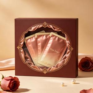 FX Creative Sheet Mask <b>Box</b> Packaging with Matching Sachet Pouch Featuring Window <b>Display</b> Embossed Logo and Custom Artwork - Product Image 6
