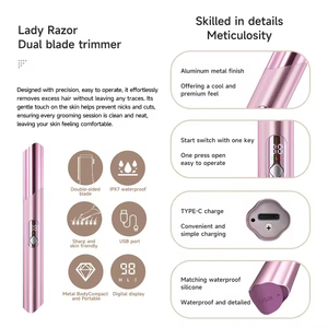 Épilateur de charge USB Mini épilateur rasoir rasoir <span class=keywords><strong>épilation</strong></span> du visage <span class=keywords><strong>appareil</strong></span> électrique tondeuse à <span class=keywords><strong>sourcils</strong></span> pour les femmes - Product Image 4