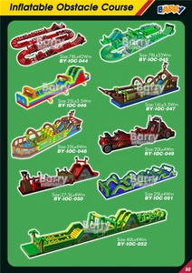 Parcours d'obstacles géant pour enfants Jouets gonflables d'extérieur Château gonflable Wipeout Jeu grand parcours d'obstacles gonflable pour adultes - Product Image 4