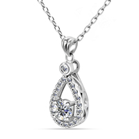 Certificat GRA Pendentif Moissanite Luxe Plaqué Or 18K Délicat Argent Sterling 925 Hypoallergénique Bijoux Moissants