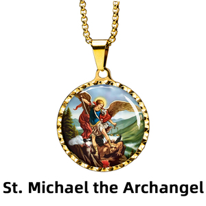 지블럭 성수호사마이클 정신적 치유 종교 펜던트 목걸이 - Product Image 3