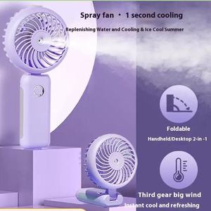 Ventilateur de pulvérisation portable pliable de bureau à batterie ultra-longue durée, refroidi par eau, rechargeable par USB, idéal pour l'extérieur - Grande Vente - Product Image 5